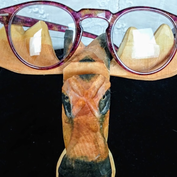 SOLD Peepers Wood Moose - Picture 3 of 7